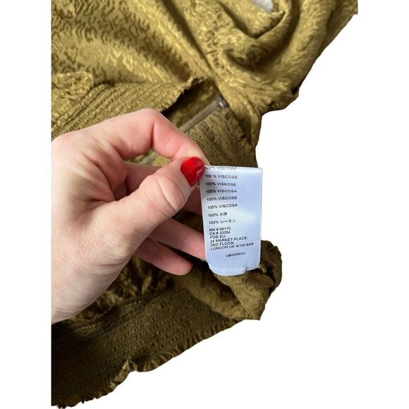 Anthropologie Mauve Silky Bomber Jacket size S Zip Up - Picture 10 of 12